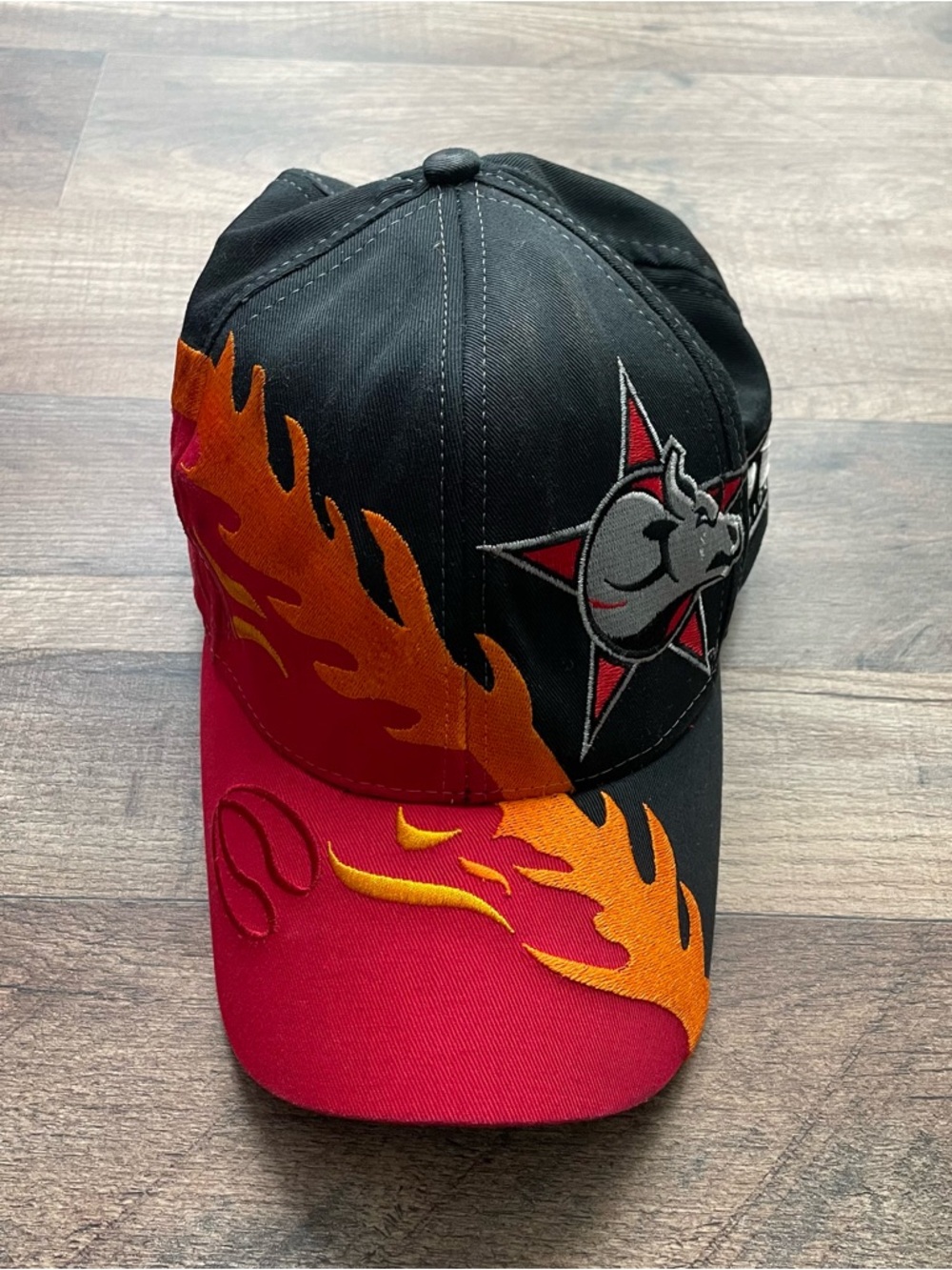 PBR Professional Bull Riders Flames Adjustable Hat Flames Cap OS Paramount Brand